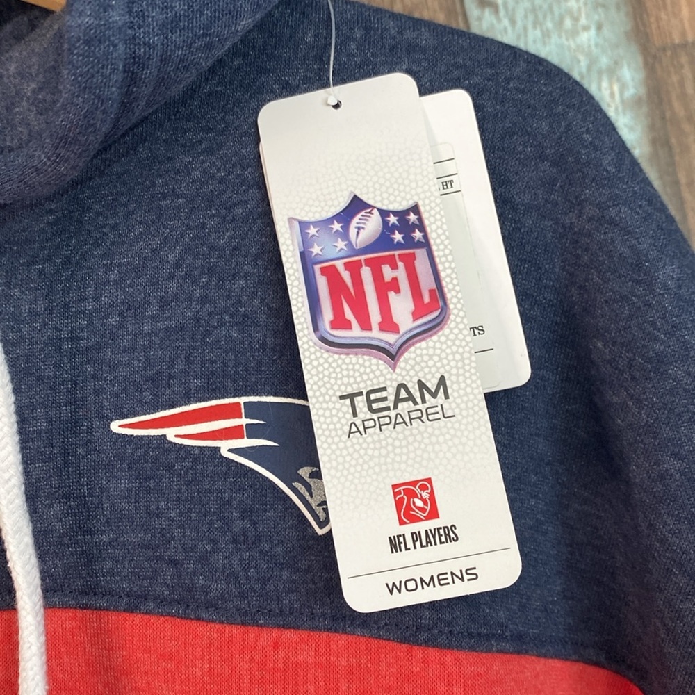 Patriots small cozy high low hoodie sweatshirt - Picture 5 of 16